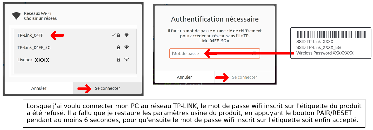 Connexion d'un ordinateur au réseau TP-LINK