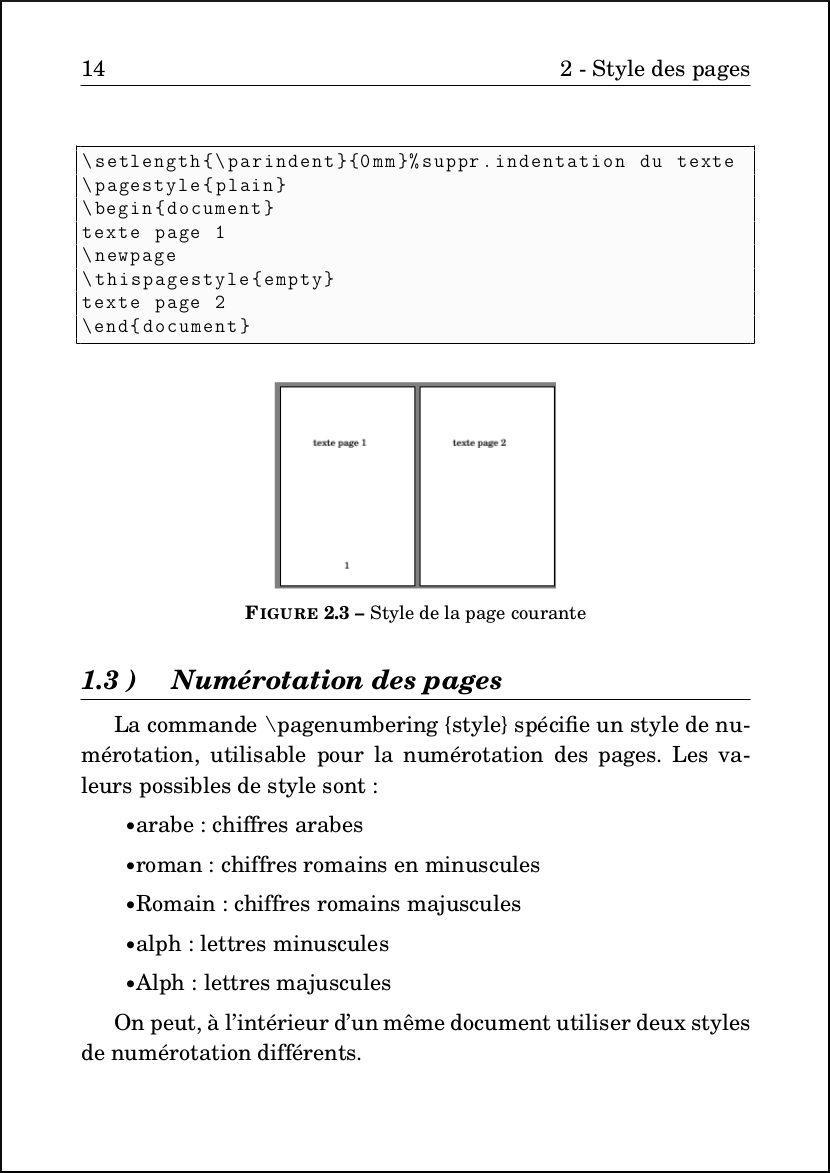 LateX : Commandes de style 14