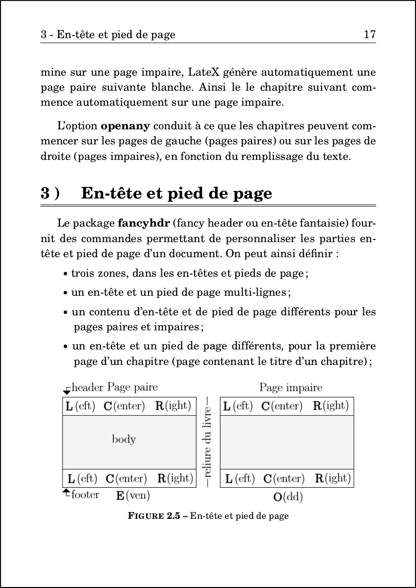 LateX : En-tête et pied de page