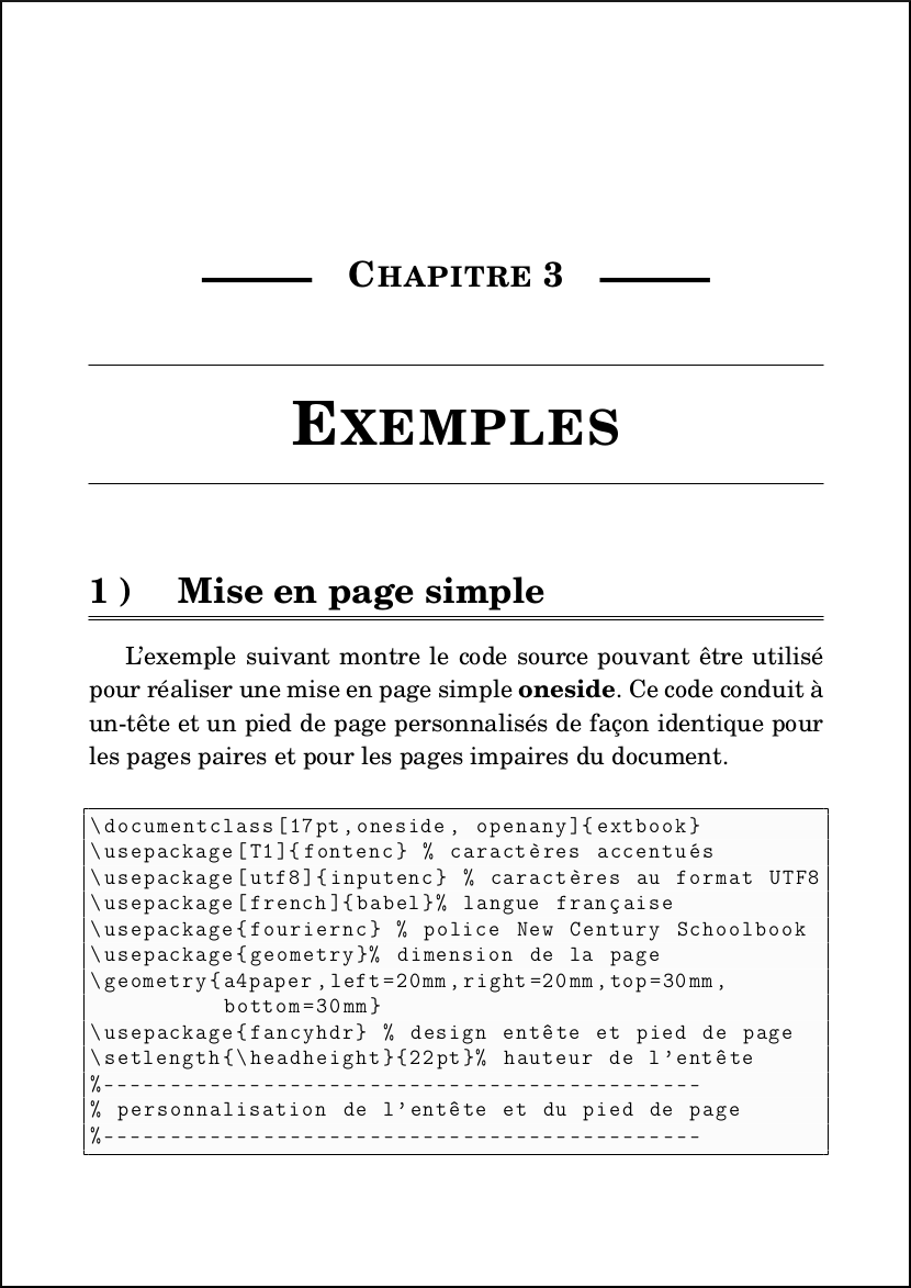 LateX : Mise en page - Exemples