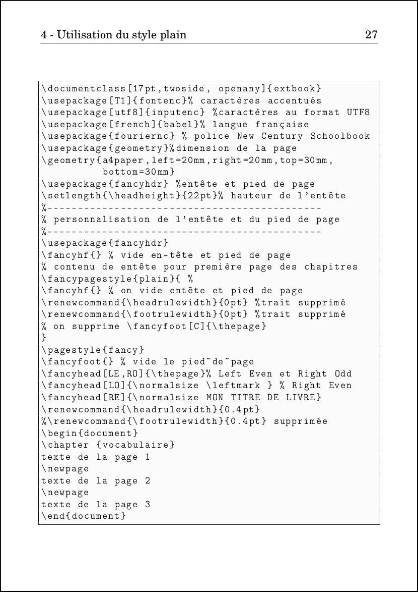 LateX : Utilisation du style plain 27