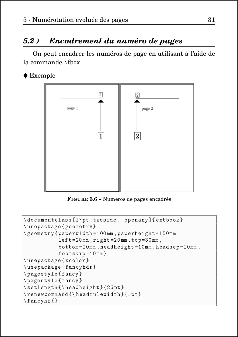 LateX : Numérotation évoluée des pages 31