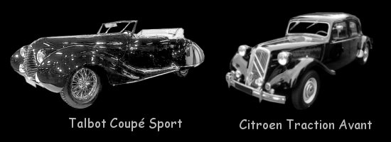 Coup Sport Talbot et Traction Avant Citroen