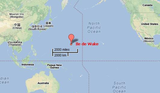 ile de Wake : Source Google Maps 