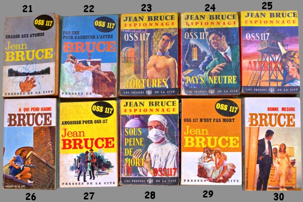 21 Chasse aux atomes	 1952
22 Pas une pour racheter l'autre	 1952
23 Tortures	 1952
24 Pays neutre	 1952
25 Alerte	 1952
26 A qui perd gagne	 1952
27 Angoisse	 1952
28 Sous peine de mort	 1952
29 OSS 117 n'est pas mort	 1953  (ct:2ex)
30 Bonne mesure	 1953
